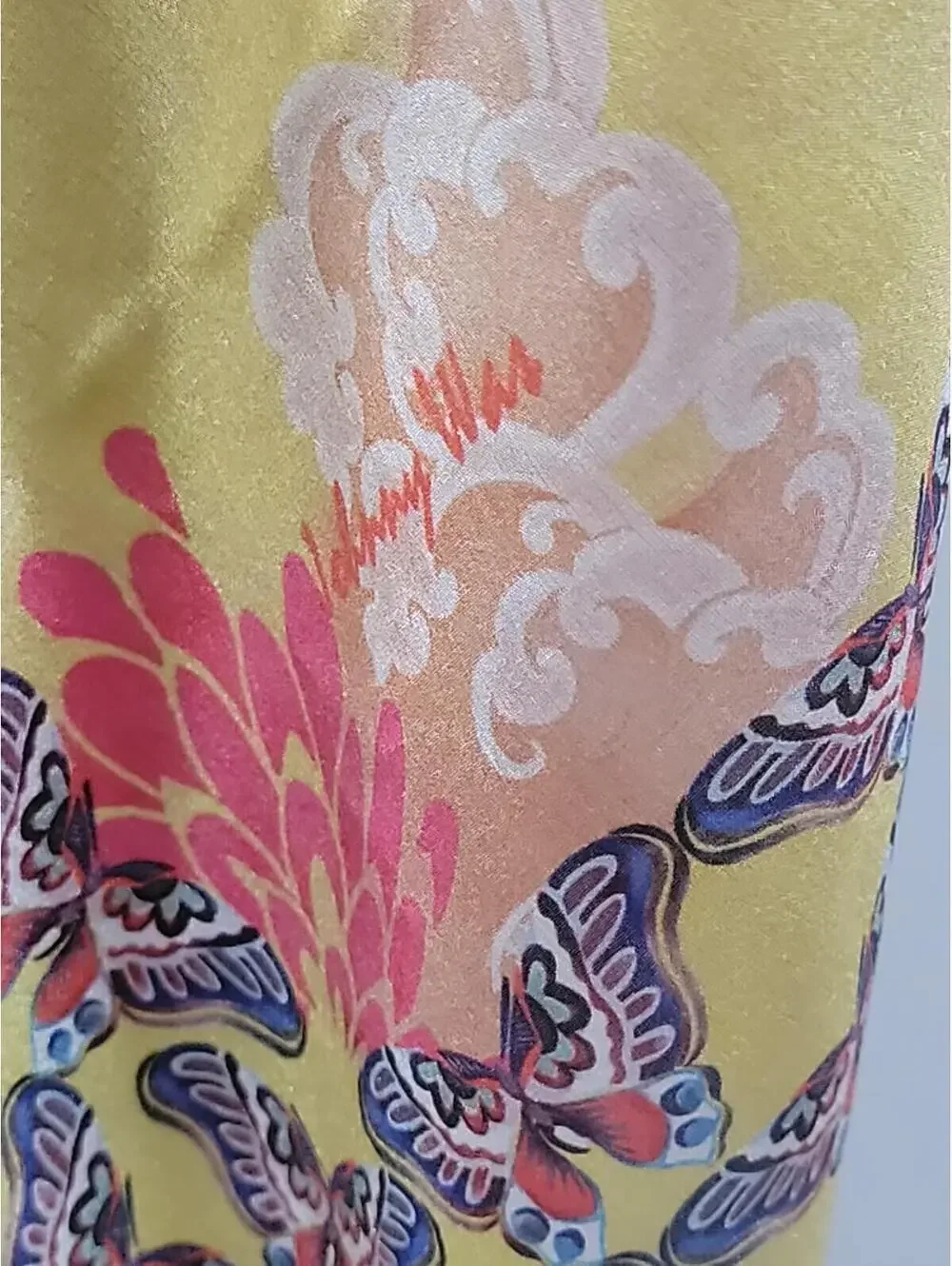 Johnny Was Charlie Print Silk Square Scarf With Tassels Silk Floral NEW #A